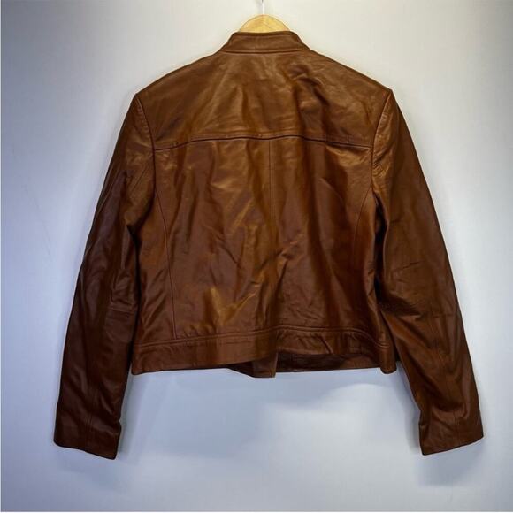 MICHAEL Michael Kors Lamb Leather jacket brown gold - PL - Picture 8 of 11